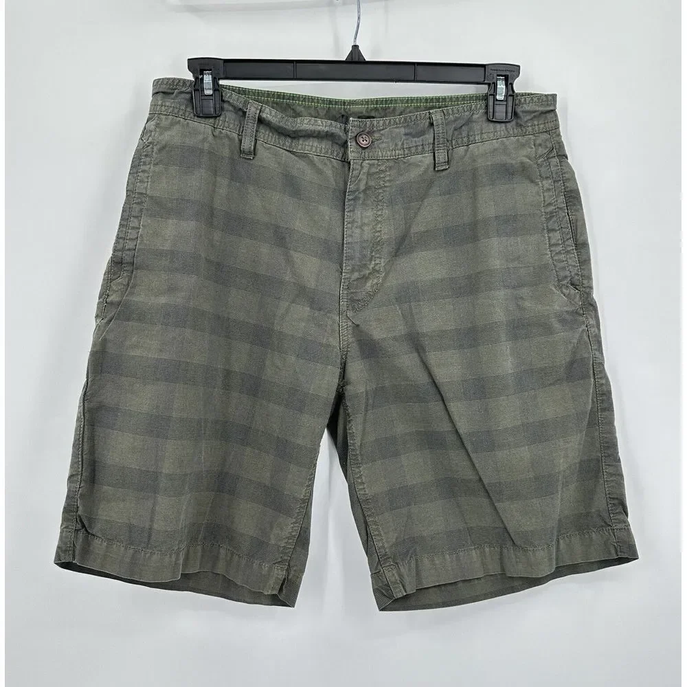 The North Face Chino Shorts‎ Mens Size 36 Green Plaid Gorpcore Hiking Outdoor